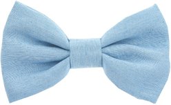 Fetchin' Co. Chambray Bow Tie Accessory Dog Collar, Blue, Small/Medium