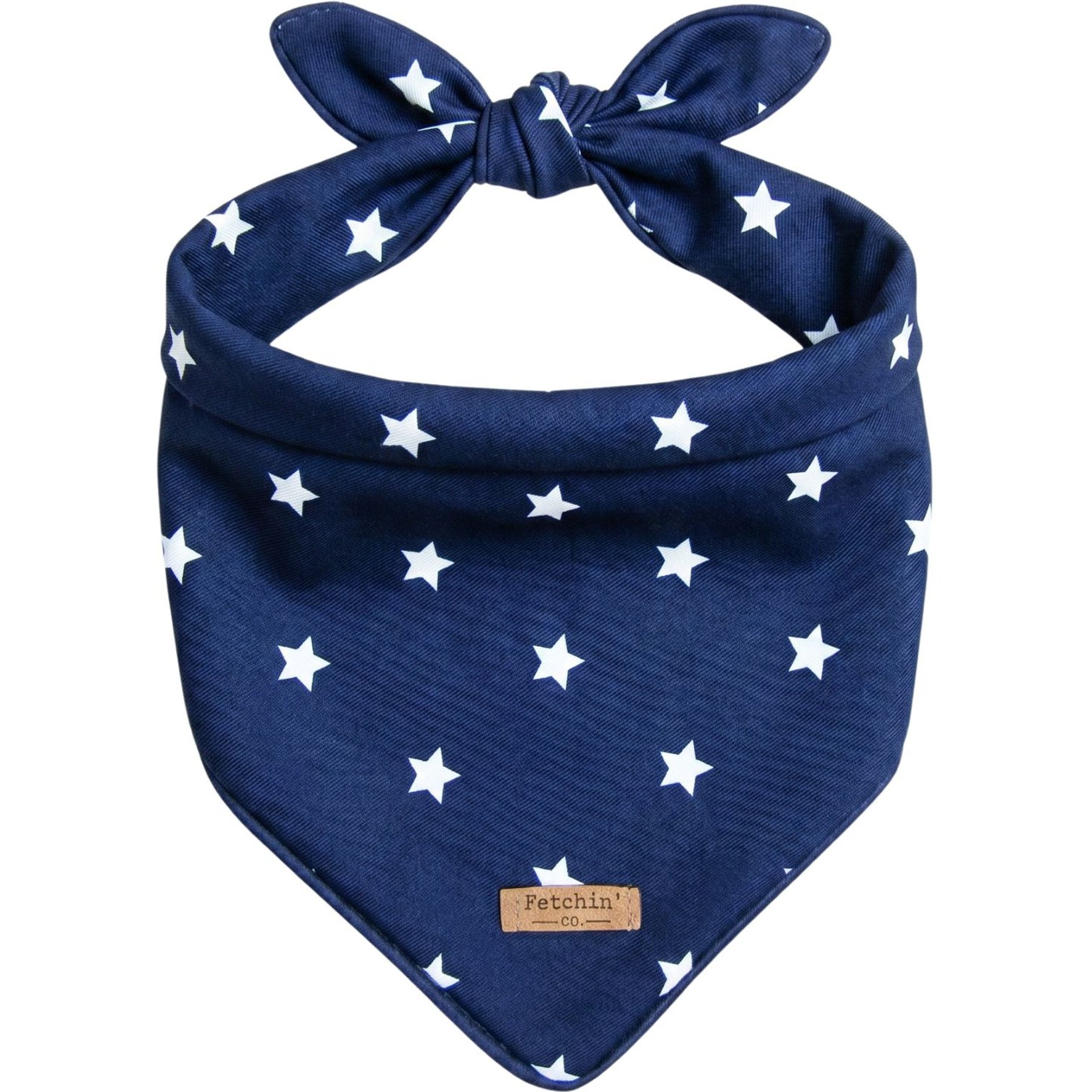 Fetchin' Co. Star Printed Accessory Dog Bandana, Navy/White, Small/Medium