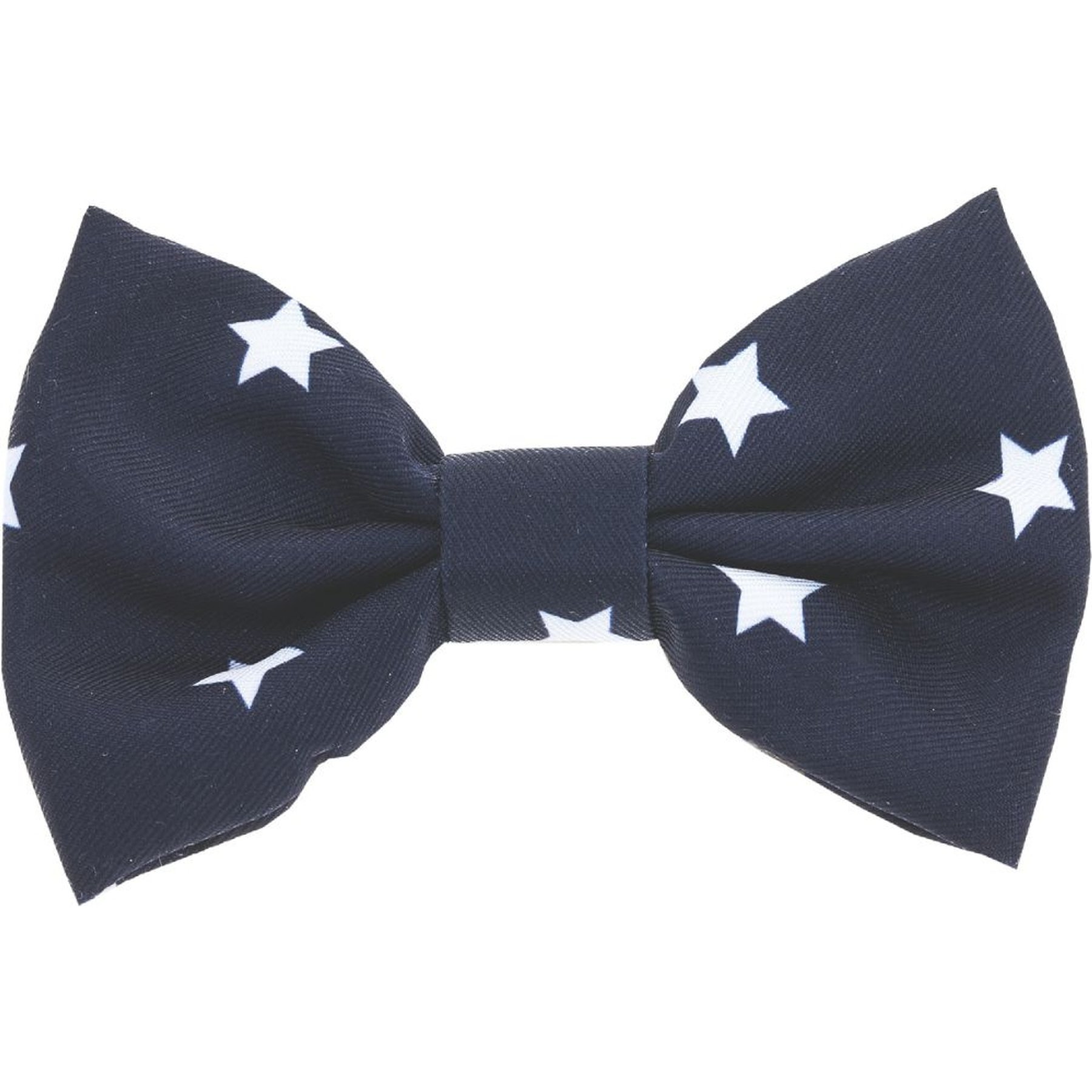 Fetchin' Co. Star Bow Tie Accessory Dog Collar, Navy/White, Medium/Large