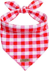 Fetchin' Co. Warm Weather Classic Gingham Accessory Dog Bandana, Red, Small/Medium slide 1 of 4