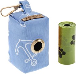 Fetchin' Co. Anchor Waste Bag Holder Dog Backpack, Blue