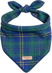 Fetchin' Co. Absolute Favorite Plaid Accessory Dog Bandana, Navy, Medium/Large