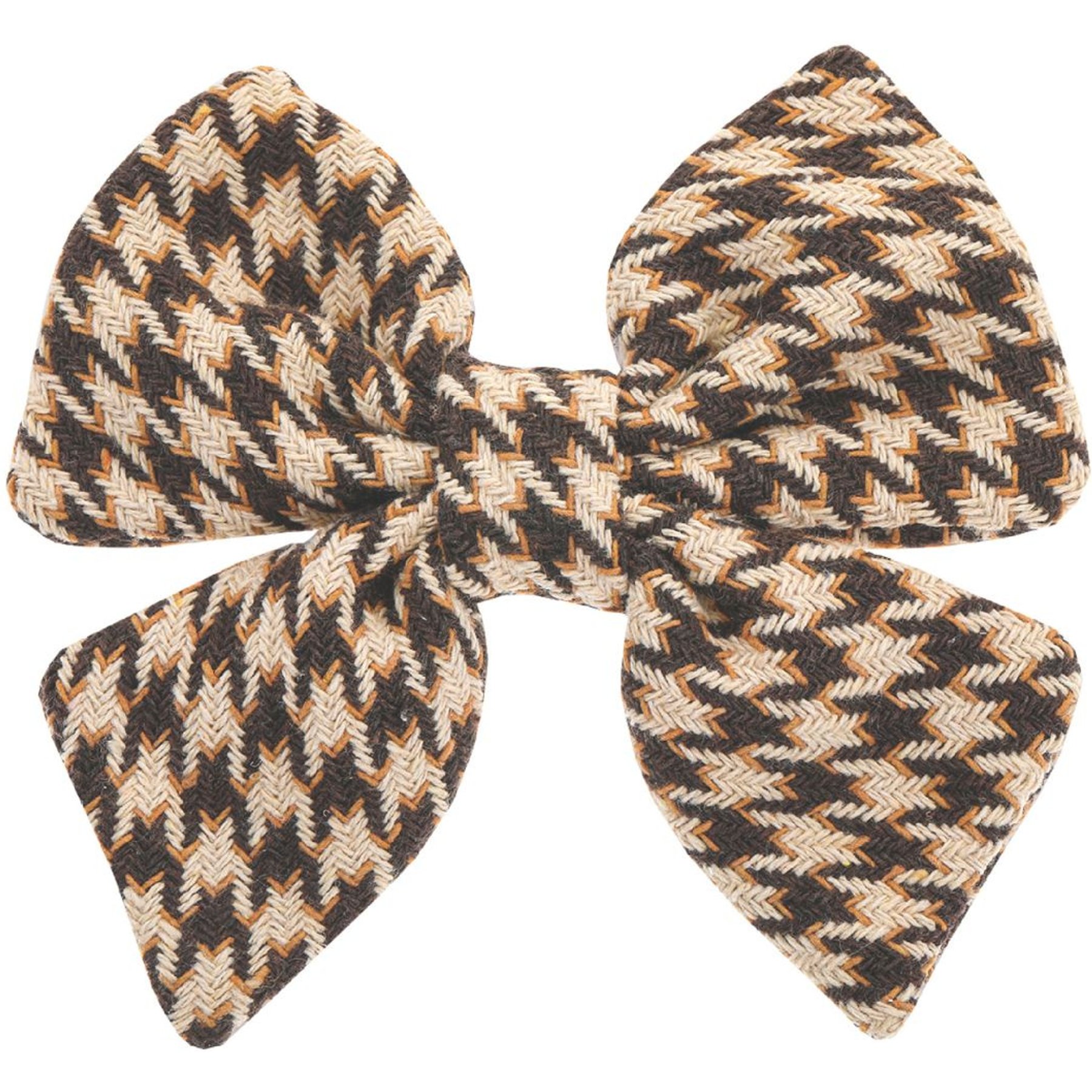 Fetchin' Co. Houndstooth Bow Accessory Dog Collar, Multicolor, Medium/Large