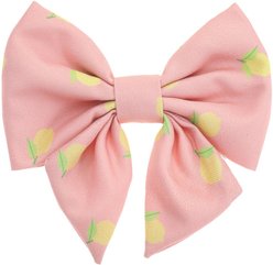 Fetchin' Co. Pink Lemonade Bow Accessory Dog Collar, Multicolor, Small/Medium