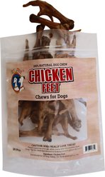 QT Dog Chicken Feet Natural Dog Chew Treats, 20 count