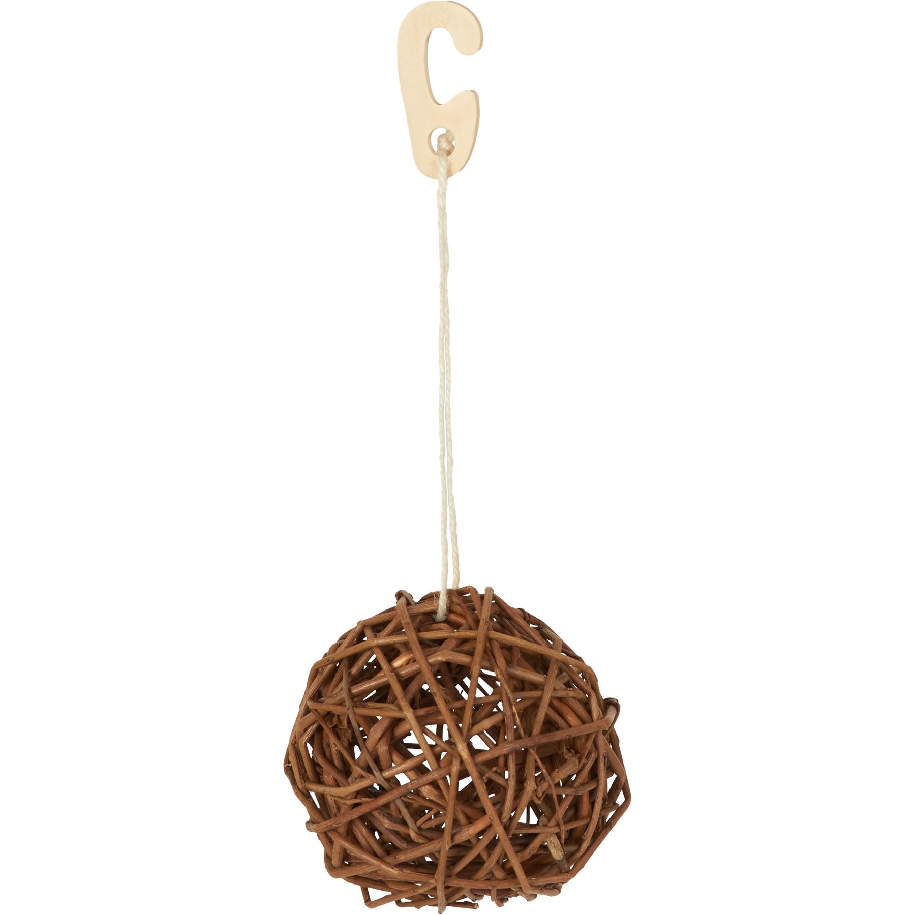 Natures Instincts Willow Branch Ball Teething Chew Small Animal Toy, Natural