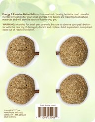 Natures Instincts Energy & Exercise Baton Balls Dental Chew Small Animal Toy, Natural slide 2 of 3