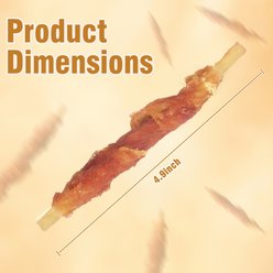 Pawant Rawhide Free Training Snacks Low-Fat Duck Wrapped Cod Sticks Soft & Chewy Dog Treats, 8-oz pouch slide 2 of 8