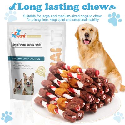 Show full view: Pawant Treats Training Snacks 1-lb Triple Flavored Kabobs Rawhide Dog Chew, 16-oz pouch slide 6 of 6