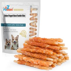 Pawant All Natural Training Snacks Sticks 0.5-lb Chicken Wrapped Rawhide Dog Chew, 8-oz pouch