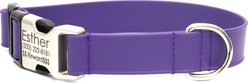 Mimi Green Personalized Engraved Buckle Lightweight Biothane Waterproof Dog Collar, Purple, Large: 18-22-in neck, 1-in wide slide 2 of 4