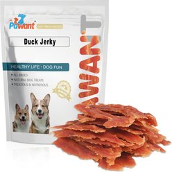 Pawant Training Snacks Rawhide Free Low-Fat Duck Jerky Dog Treats, 8-oz pouch