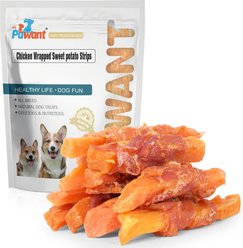 Pawant Training Snacks Rawhide Free Low-Fat Chicken Wrapped Sweet Potato Soft & Chewy Dog Treats, 16-oz pouch slide 1 of 6