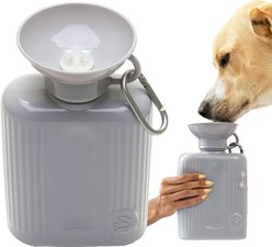 Springland Travel Dog & Cat Water Bottle, Gray, 44-oz