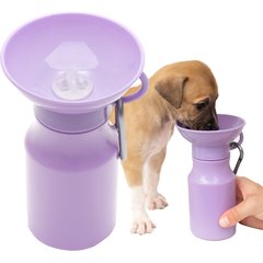 Springland Travel Dog & Cat Water Bottle, Lilac, 15-oz