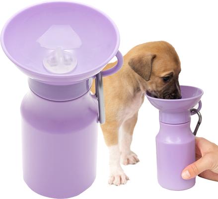 SPRINGLAND Travel Dog & Cat Water Bottle, Lilac, 15-oz - Chewy.com
