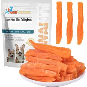 Pawant No Rawhide Training Snacks Grain-Free Low-Fat Sweet Potato Soft & Chewy Dog Treats, 16-oz pouch