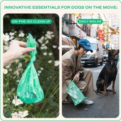 Springland Dog Poop Bag Dispenser Holder with Thick Waste Bags, Unscented, Black slide 2 of 9