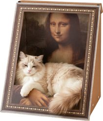 Happy & Polly 19.4-in Interactive Art-Inspired Mona Lisa 3D Cat Scratcher Toy