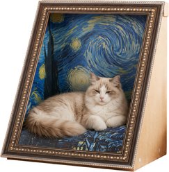 Happy & Polly 19.4-in Art-Inspired Van Gogh Starry Night 3D Cat Scratcher Toy