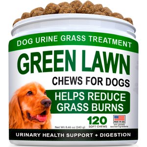 StrellaLab Green Lawn Urine Neutralizer Chicken Flavored Soft Chews for Dogs with Probiotics, Enzymes & Cranberry, 120 count