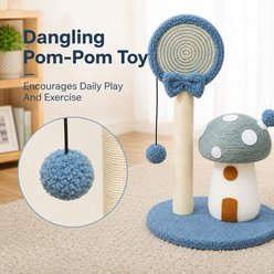 NonoPets Lollipop & Mushroom 21.26-in Plush Modern Hanging Toy Novelty Cat Scratching Post with Sisal Rope & Plush Accents, Green slide 2 of 8