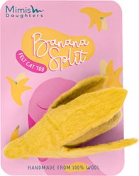 Mimis Daughters Banana Split Exercise Kicker Cat Toy, Yellow, 5.9-in