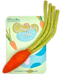 Mimis Daughters Crunchy Carrot Exercise Teaser Cat Toy, Orange, 11-in