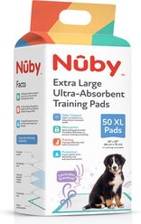 Nuby Ultra-Absorbent Lavender Scented Training Dog Pee Pads, 26 x 30-in, 50 count