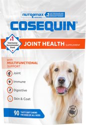 Nutramax Cosequin Joint Health with Multifunctional Support Soft Chews Supplement for Dogs, 90 count