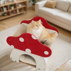 Happy & Polly 2-in-1 Double-Layer Mushroom Cat Scratcher