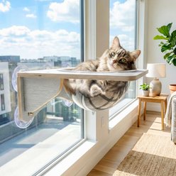 Happy & Polly Window View Cat Lounge Bed, Grey