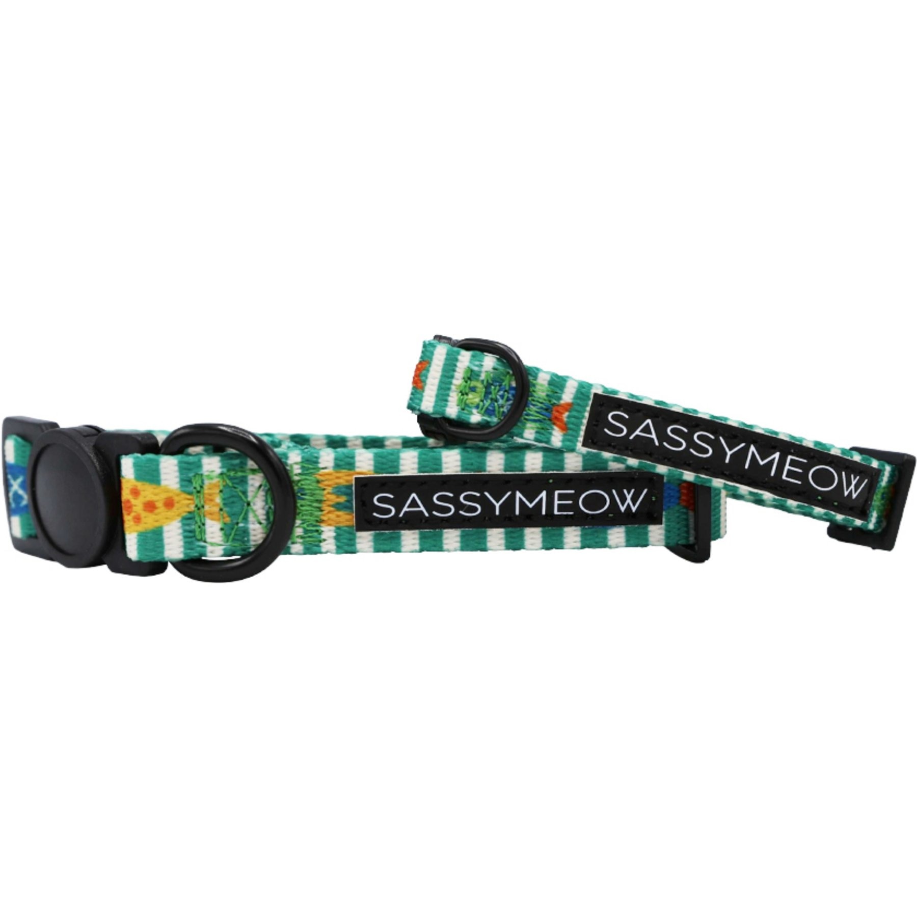 Sassy Woof Portofino Cat Collar, Medium: 8 to 12-in neck, 2/5-in width