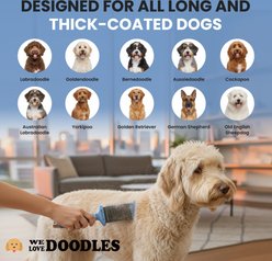 We Love Doodles Double-Sided Slicker Dog Brush, Blue, Large slide 2 of 8