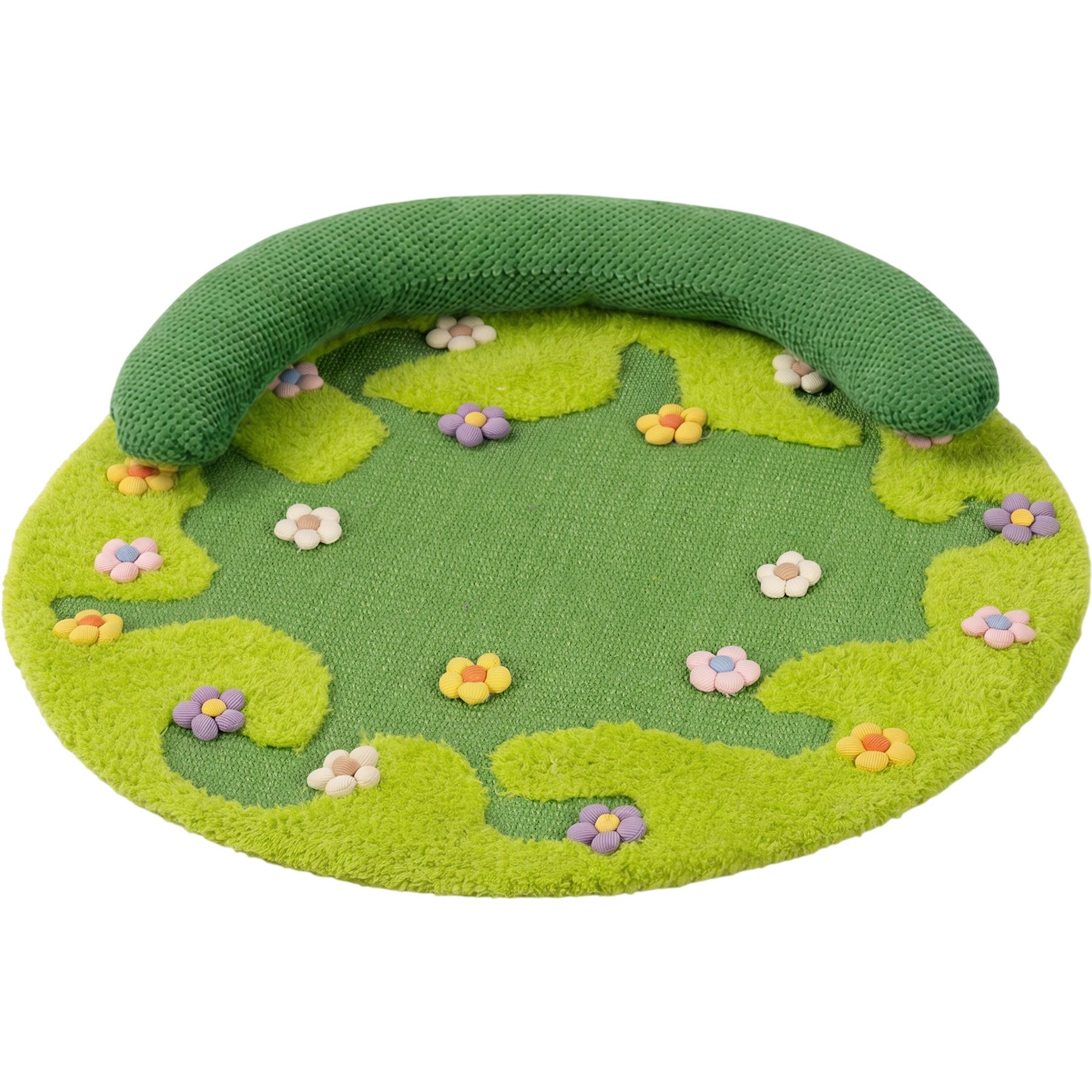 Happy & Polly Wildflower Garden Round Mat Cat Scratcher Pad