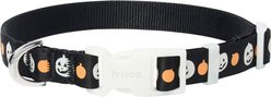 Frisco Glow in the Dark Pumpkin Dog Collar, M: 14 to 20-in neck, 3/4-in wide