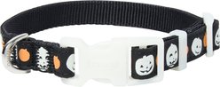 Frisco Glow in the Dark Pumpkin Dog Collar, S: 10 to 14-in neck, 5/8-in wide slide 1 of 9