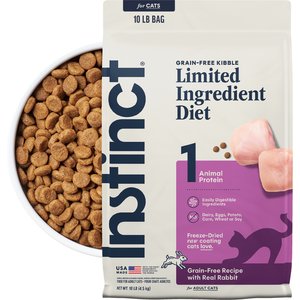 Instinct Limited Ingredient Diet Real Rabbit Recipe Grain-Free Dry Cat Food, 10-lb bag