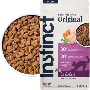 Instinct Original Real Rabbit Recipe Grain-Free Dry Cat Food, 4.5-lb bag