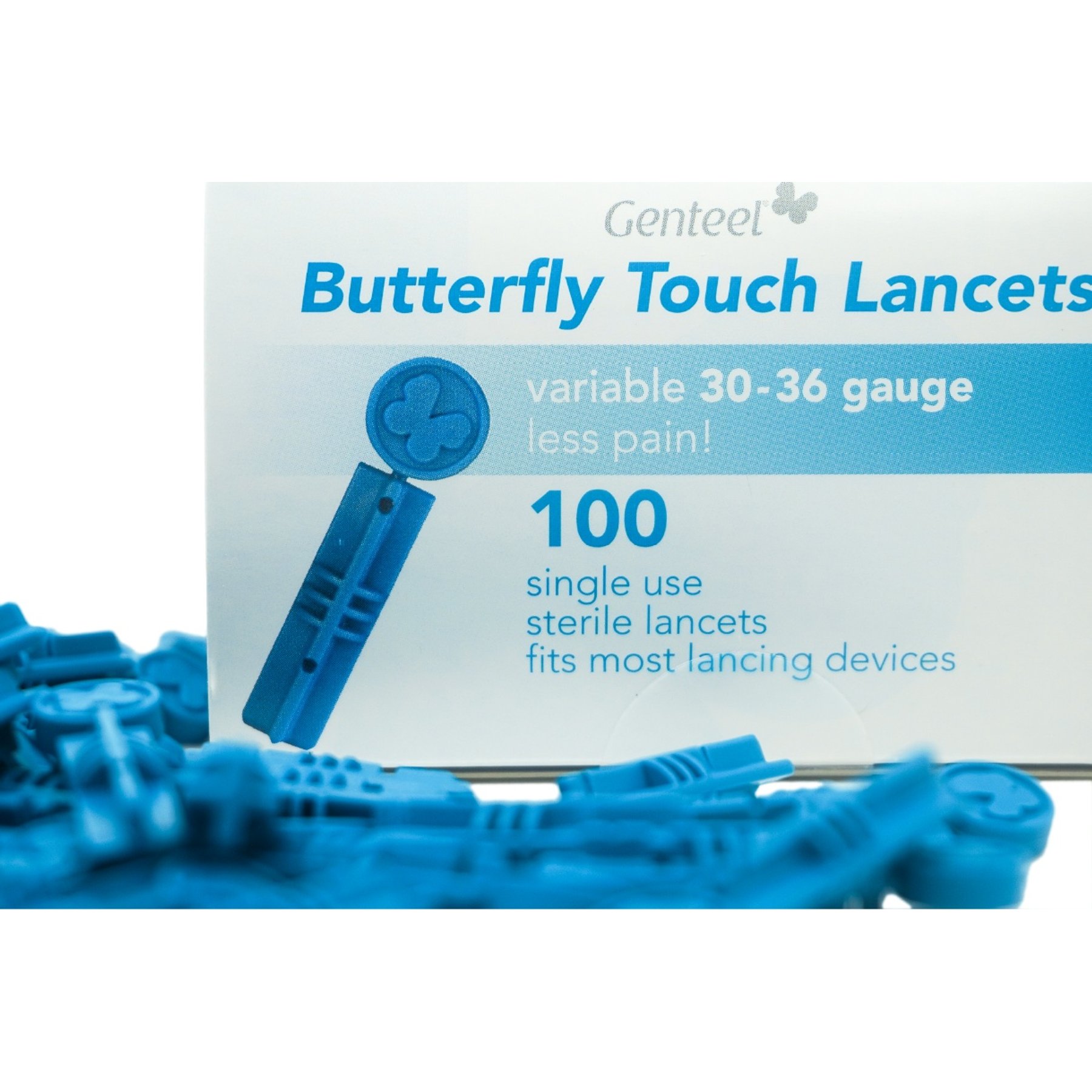 PetTest Genteel Butterfly Touch Dog & Cat Lancets, 100 count