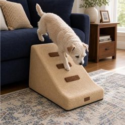 NonoPets Foam Stairs Non-Slip Base with Detachable Plush Cover Machine-Washable Dog & Cat Ramp, Green slide 2 of 8