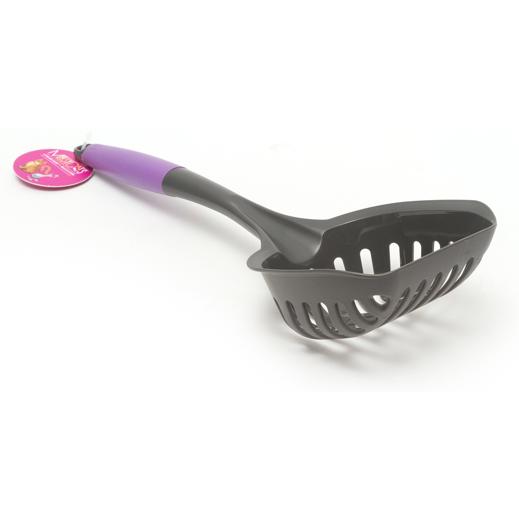 Messy Cats Long Handle Cat Litter Scoop, Purple, X-Large: 16 x 5 x 3-in