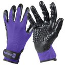 HandsOn All-In-One Pet Bathing & Grooming Gloves, Purple, X-Large