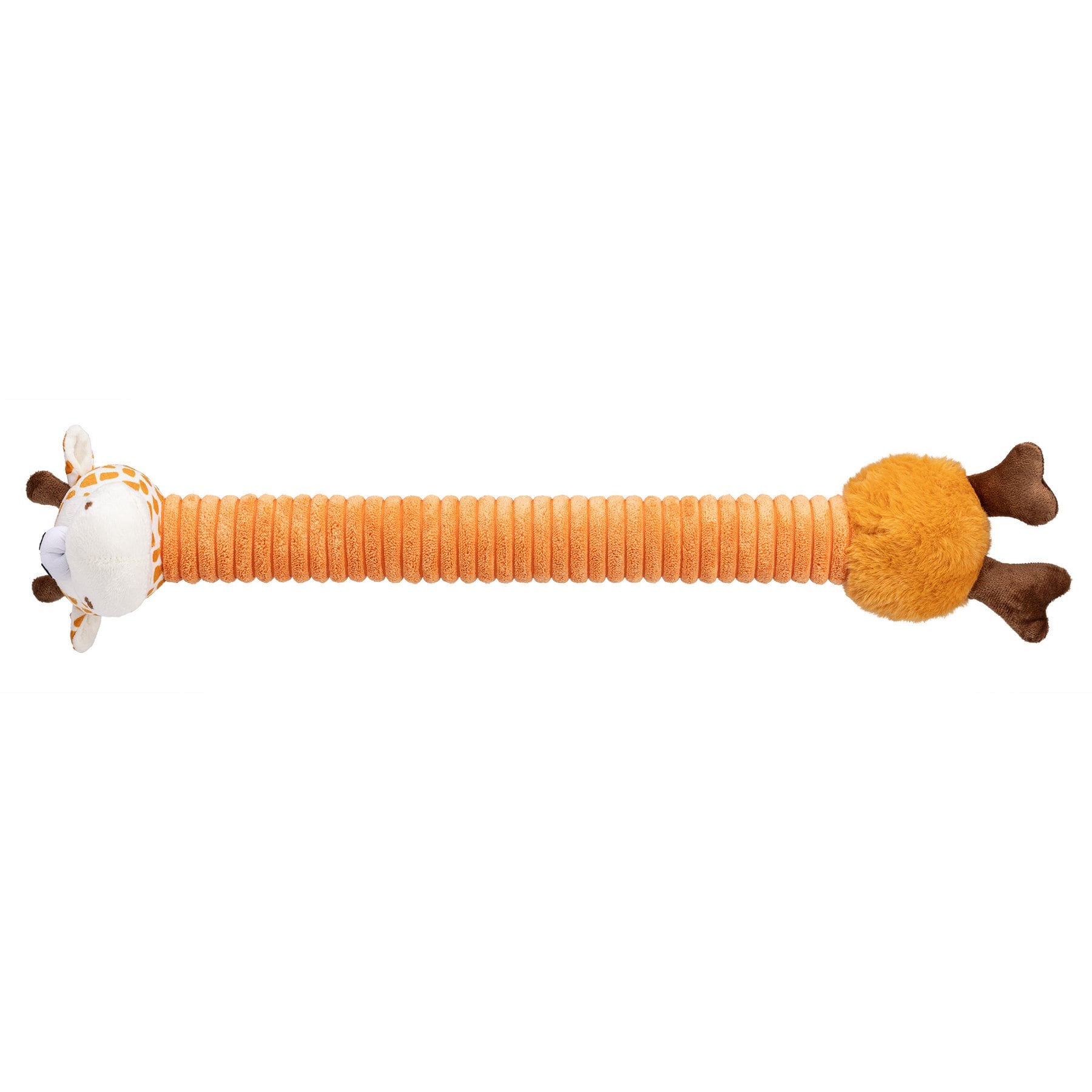 Dogline Marvelous Melman Squeaky Plush Dog Toy, Orange, 22-in
