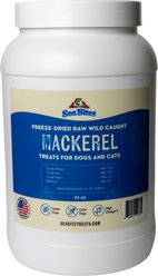Sea Bites Gluten-Free Mackerel Freeze-Dried Dog Treats, 24-oz pouch
