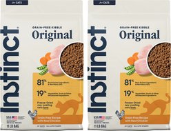 Instinct Original Real Chicken Recipe Grain-Free Dry Cat Food, 22-lb bundle