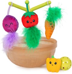 Catstages Hunt N' Wobble Veggie Bowl Interactive Cat Toy with Catnip