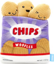 BARK Woofles Potato Chips Squeaky Plush Dog Toy, Multicolor