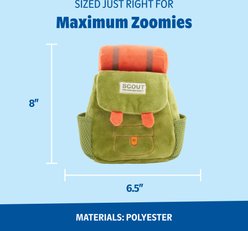 BARK Rowdy Ruckus Rucksack Squeaky Plush Dog Toy, Multicolor, Medium slide 2 of 8
