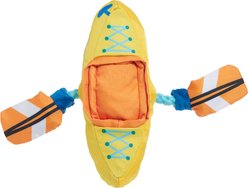 BARK Off-Track Kayak Squeaky Ropes Tug Dog Toy, Multicolor
